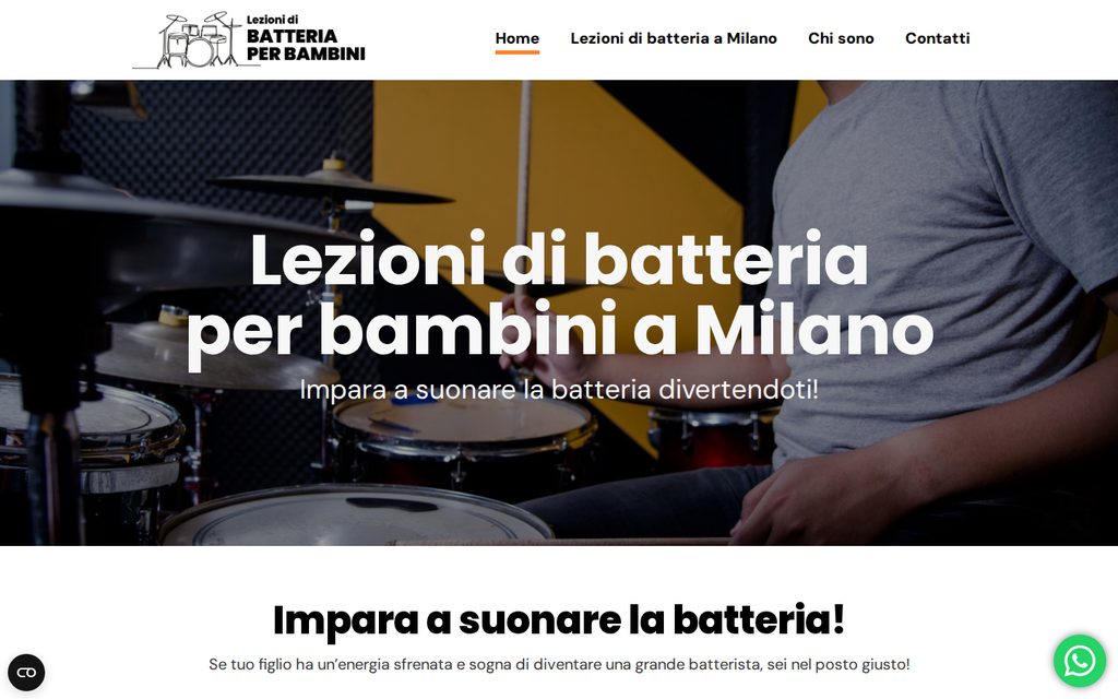 Lezioni di Batteria per Bambini